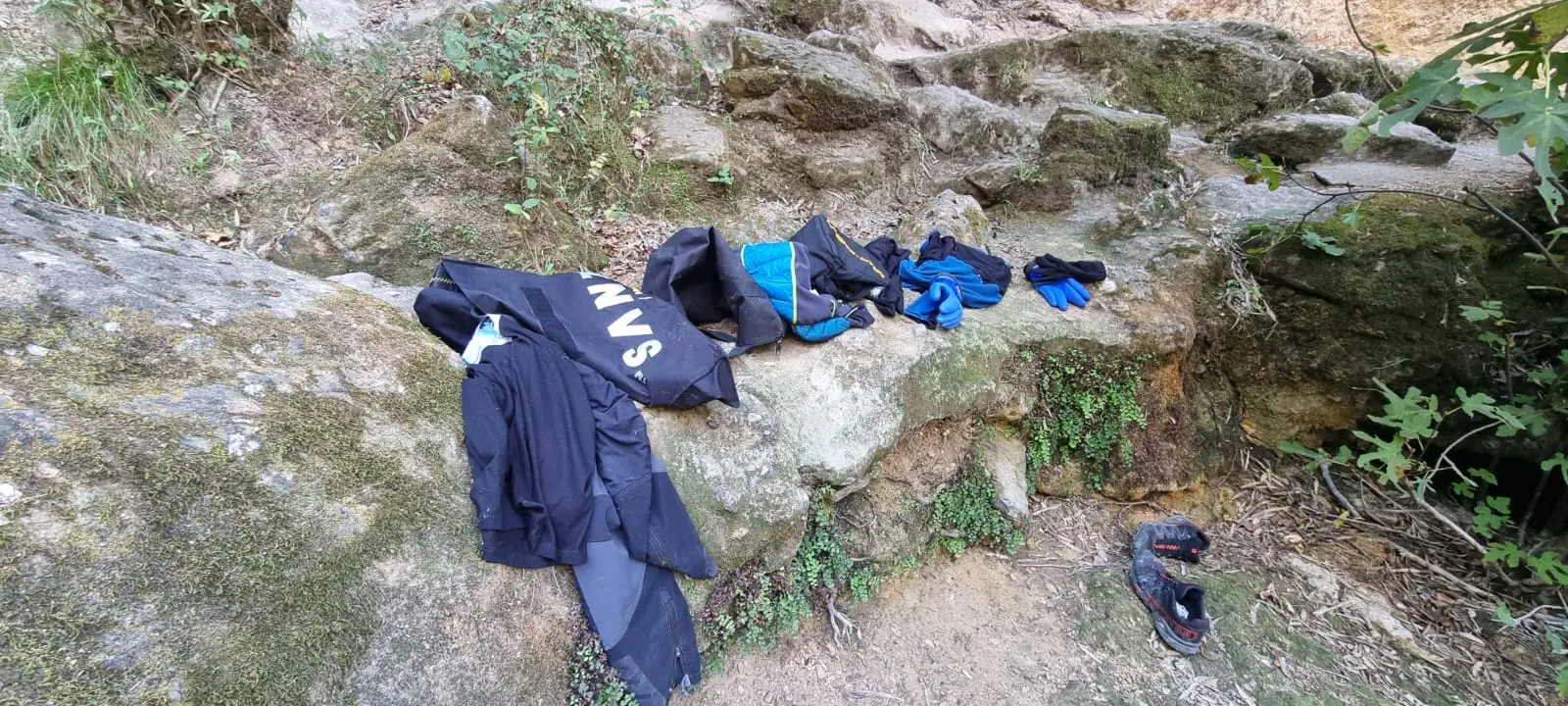 La grotta a Oliena, comune in provincia di Nuoro in Sardegna dove è morto Luca Pedrali