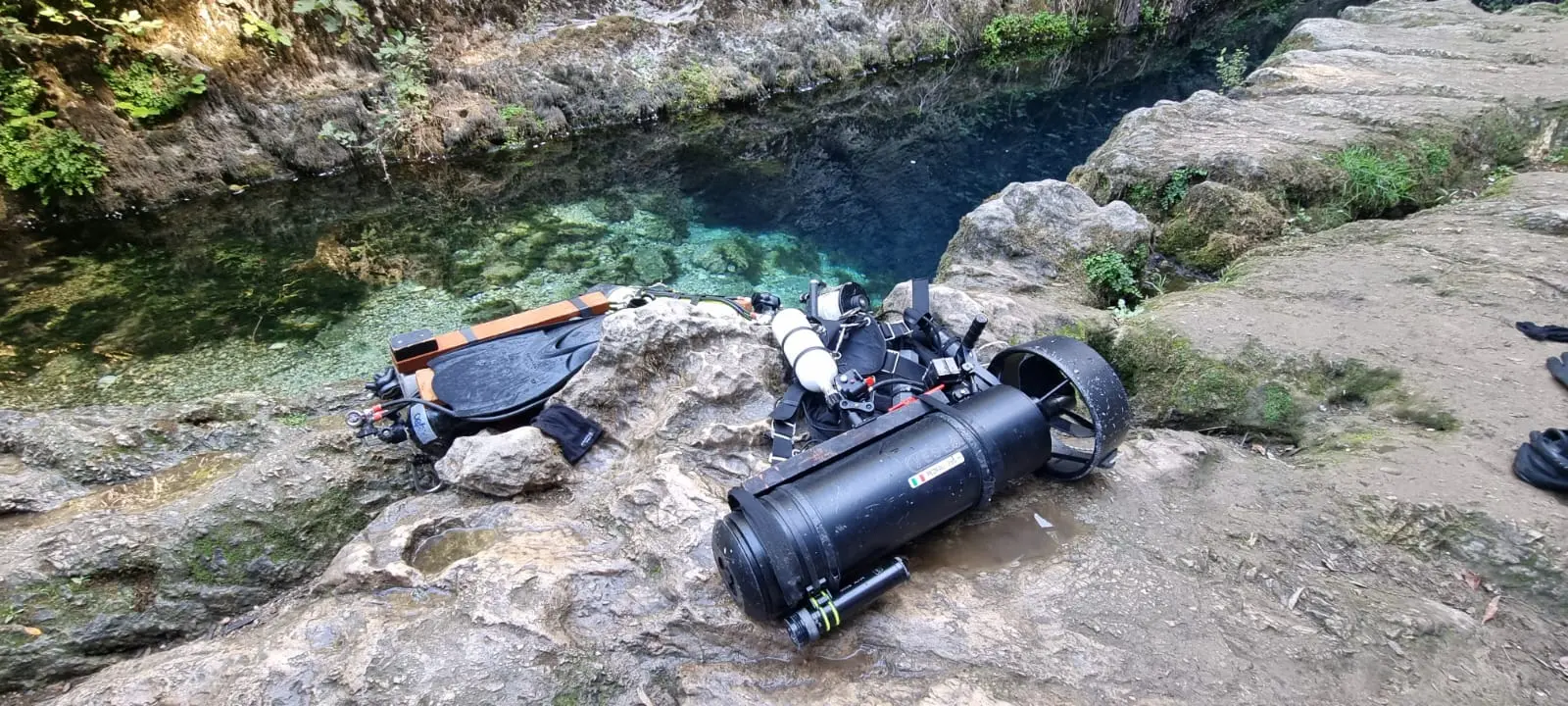 La grotta a Oliena, comune in provincia di Nuoro in Sardegna dove è morto Luca Pedrali