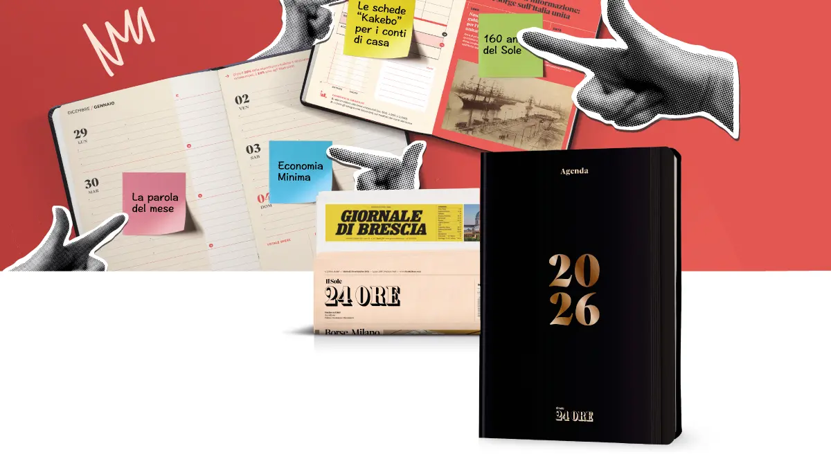 Agenda de Il Sole 24 Ore 2026 in edicola con il Giornale di Brescia ...