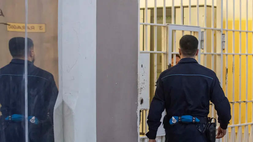 Carcerati e guardie carcerarie nel istituto penitenziario San Vittore, Milano, 1 Marzo, 2023, Ansa/Andrea Fasani