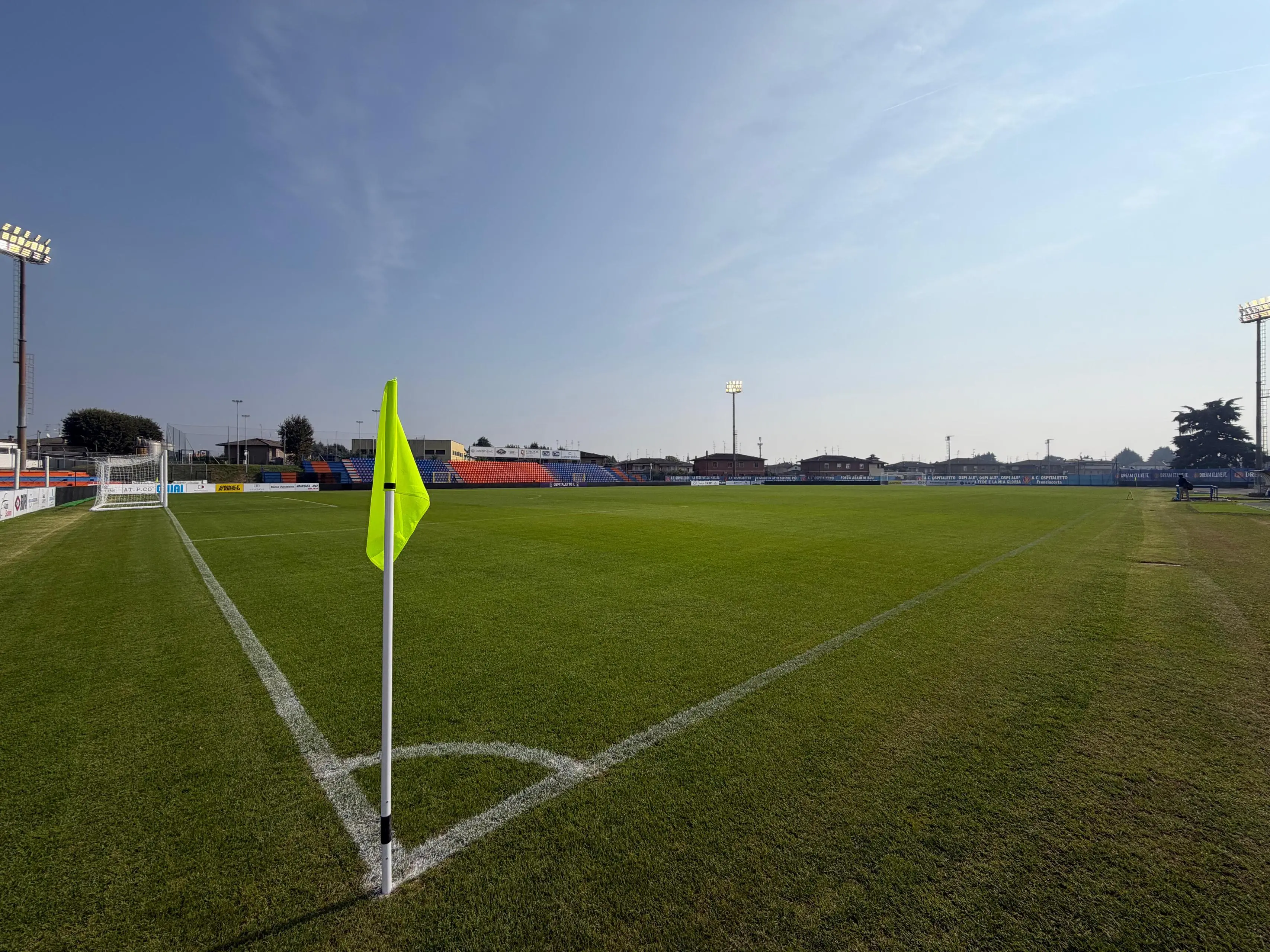 Ospitaletto, lo stadio «Gino Corioni» dopo la riqualificazione