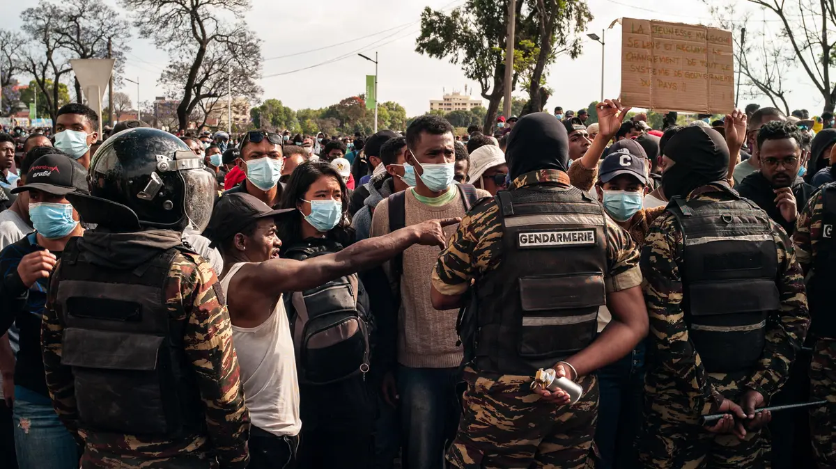 Le protesta contro il governo in Madagascar - Foto Epa/Henitsoa Rafalia © www.giornaledibrescia.it