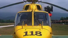 Elicottero Pegaso 3 del 118 di Massa, 25 agosto 2011. ANSA / SOCCORSO ALPINO