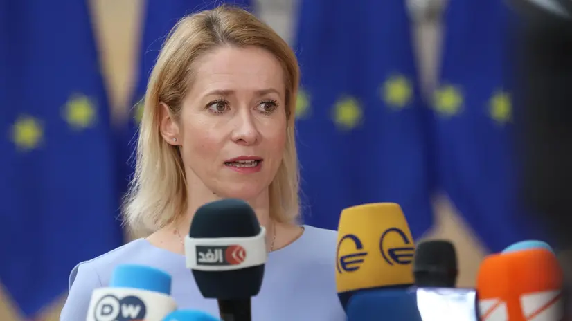 epa12192161 European High Representative of the Union for Foreign Affairs, Kaja Kallas, speaks to the press during the European Foreign Affairs Council in Brussels, Belgium, 23 June 2025. EU Foreign Affairs Ministers will discuss Russian aggression against Ukraine following an informal exchange with Ukrainian Foreign Minister Andrii Sybiha, as well as recent developments in the Middle East after Israeli and US strikes on Iran and Iran’s response. EPA/OLIVIER HOSLET