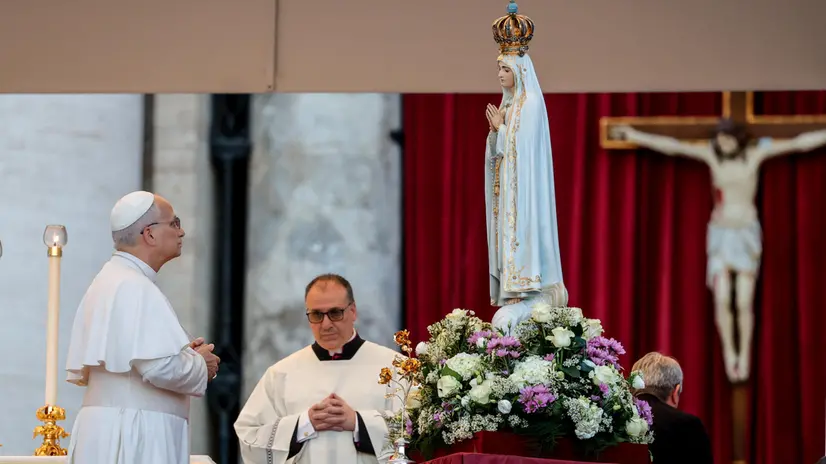 Pope Leo XIV presides over a Prayer Vigil and Rosary for Jubilee of Marian Spirituality in Saint Peter's Square, Vatican City, 11 October 2025. ANSA/GIUSEPPE LAMI