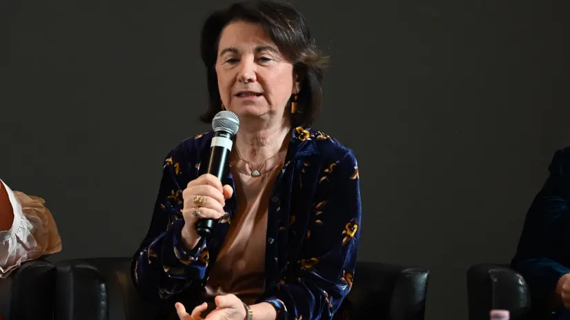 L'intervento di Eugenia Roccella, Ministro per le Pari Opportunità, nel corso della conferenza stampa per il decennale di "Women for Women against Violence – Camomilla Award", Roma 28 marzo 2025. ANSA/MAURIZIO BRAMBATTI
