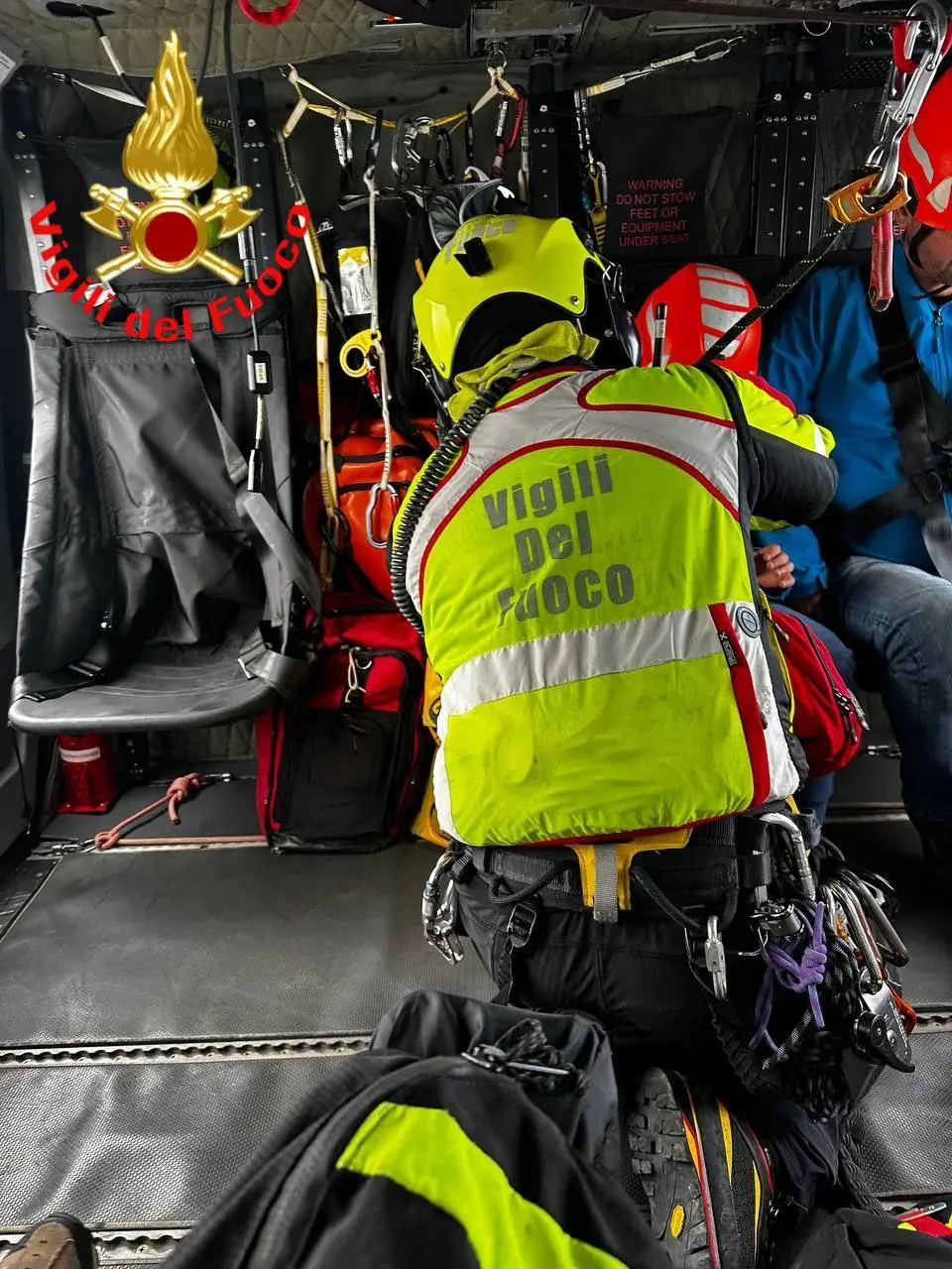 Bloccati sul monte Pizzocolo, famiglia soccorsa dai Vigili del fuoco