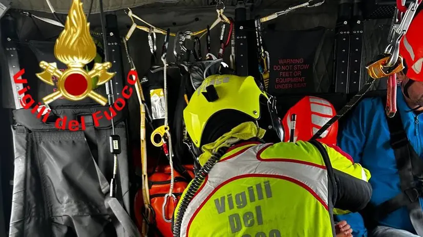 Bloccati sul monte Pizzocolo, famiglia soccorsa dai Vigili del fuoco