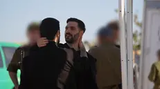 epa12449973 A handout photo made available by the Israeli Government Press Office shows Gali (R) and Ziv Berman at the Israeli military base of Re'im, Israel, 13 October 2025, following their release by Hamas as part of the ceasefire agreement between Israel and Hamas EPA/ISRAELI GOVERNMENT PRESS OFFICE HANDOUT HANDOUT EDITORIAL USE ONLY/NO SALES