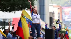epa12444131 (FILE) Maria Corina Machado speaks to supporters in Caracas, Venezuela, 09 January 2025 (reissued 10 October 2025). The Norwegian Nobel Committee has announced at the Norwegian Nobel Institute in Oslo, Norway, 10 October 2025, to award the Nobel Peace Prize for 2025 to Venezuelan opposition leader Maria Corina Machado. EPA/MIGUEL GUTIERREZ