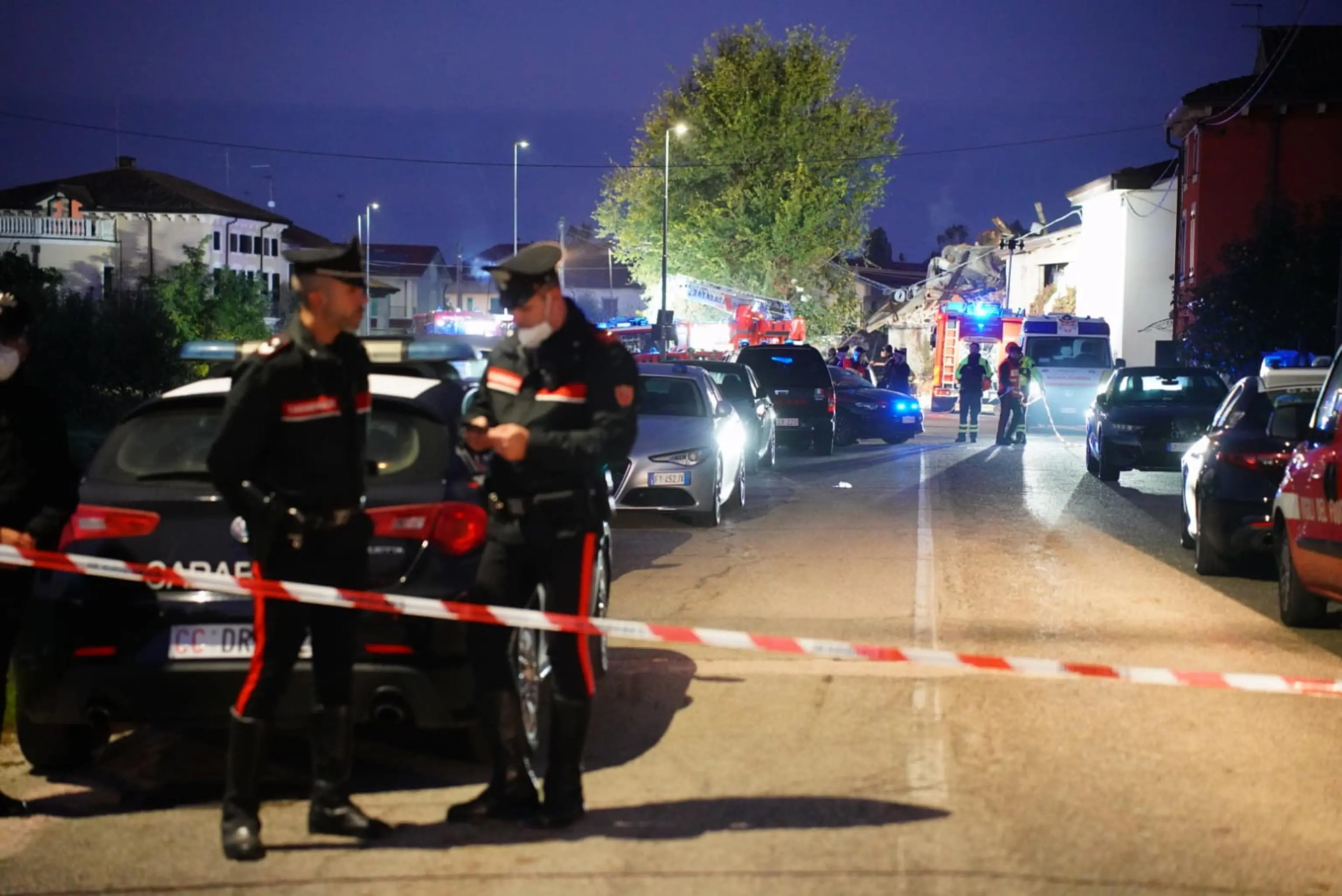 L'esplosione nel casolare di Castel D’Azzano