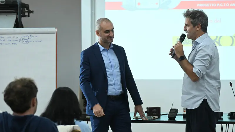 Mauro Odolini di Italmark e Massimo Temporelli di The Fab Lab - Foto New Reporter Favretto © www.giornaledibrescia.it