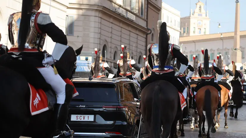 Papa Leone XIV in visita al Quirinale. 14 ottobre 2025. ANSA/MASSIMO PERCOSSI