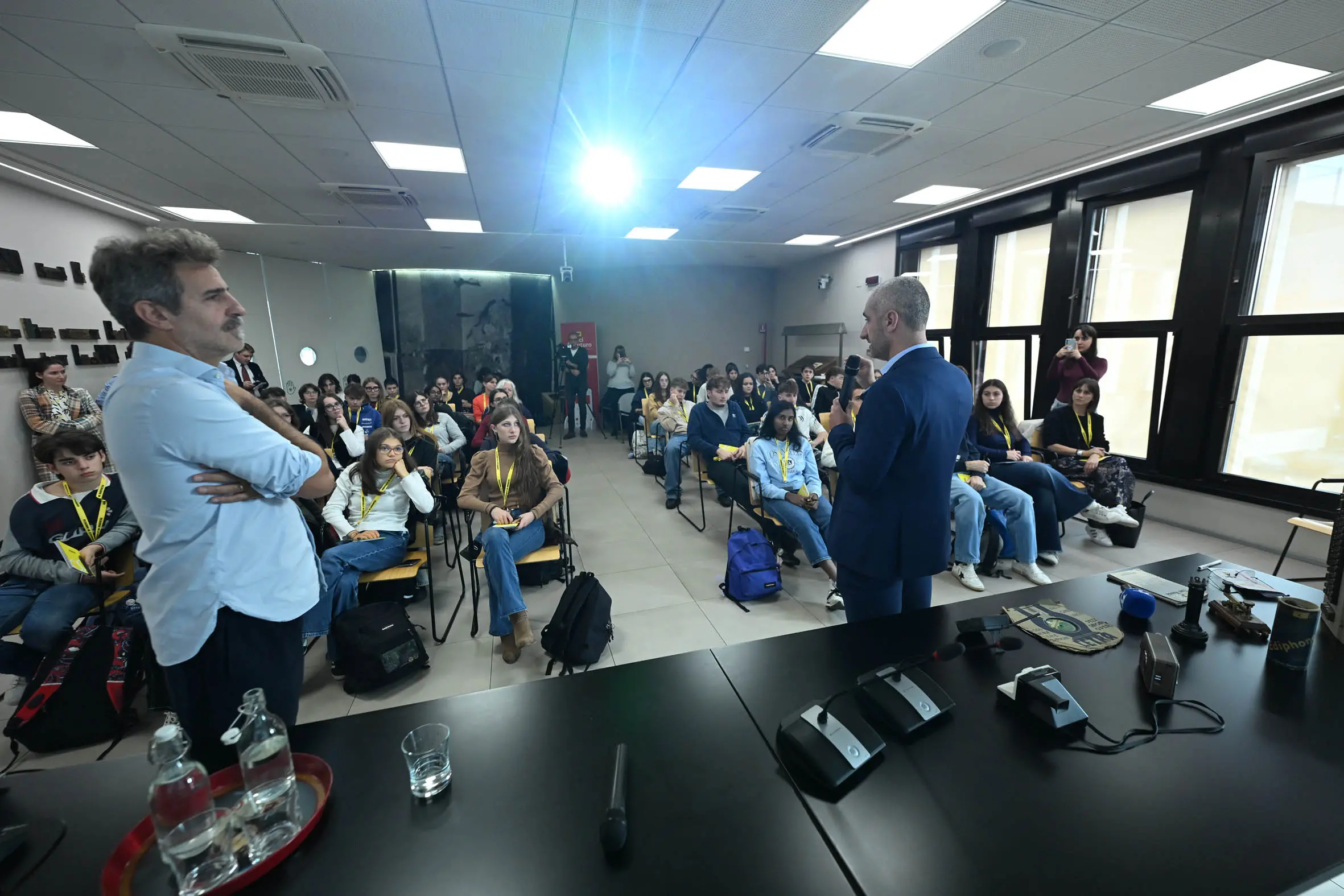 CRONACA BRESCIA GIORNALE DI BRESCIA SALA LIBRETTI -VOCI DAL FUTURO - NELLA FOTO MOMENTI DELL'INCONTRO 13/10/2025 newreporter©favretto