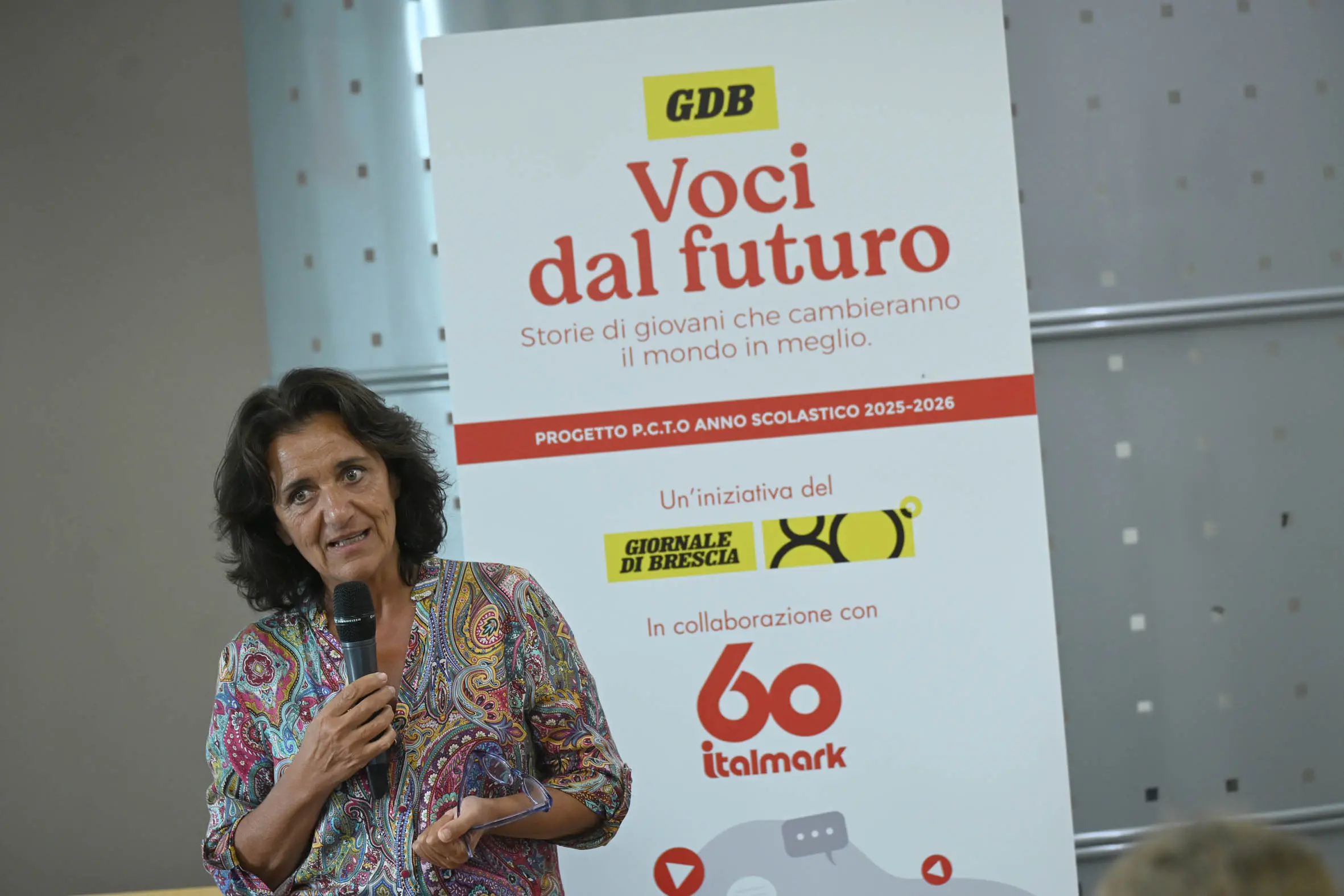 CRONACA BRESCIA GIORNALE DI BRESCIA SALA LIBRETTI -VOCI DAL FUTURO - NELLA FOTO MOMENTI DELL'INCONTRO 13/10/2025 newreporter©favretto