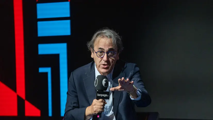 Angelo Bonelli, Portavoce di Europa Verdi e Leader AVS, durante la seconda giornata del Rumore Festival. Roma 5 ottobre 2025. ANSA / FEDERICO PERRUOLO