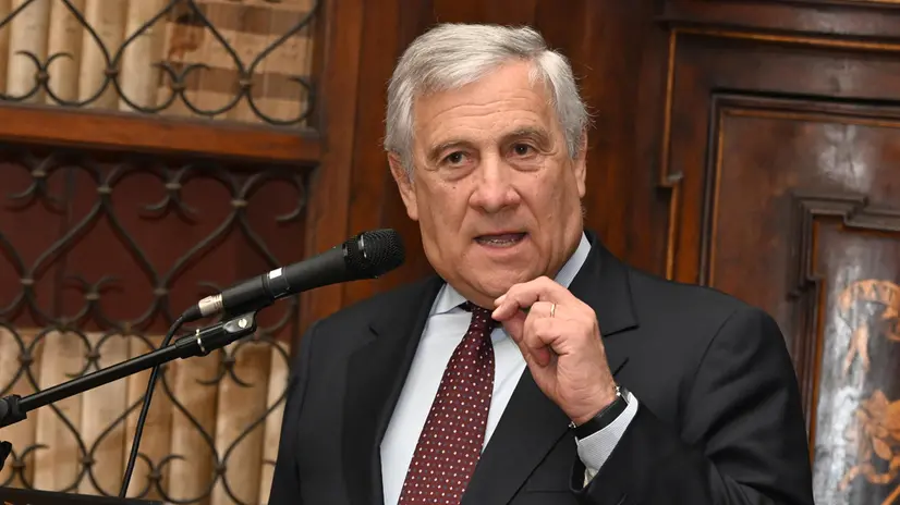 Antonio Tajani Ministro degli affari esteri per la cooperazione internazionale partecipa all’Evento in ricordo di 100 anni di Lelio Lagorio Palazzo Strozzi, Firenze, Firenze 04 Ottobre 2025 ANSA/CLAUDIO GIOVANNINI