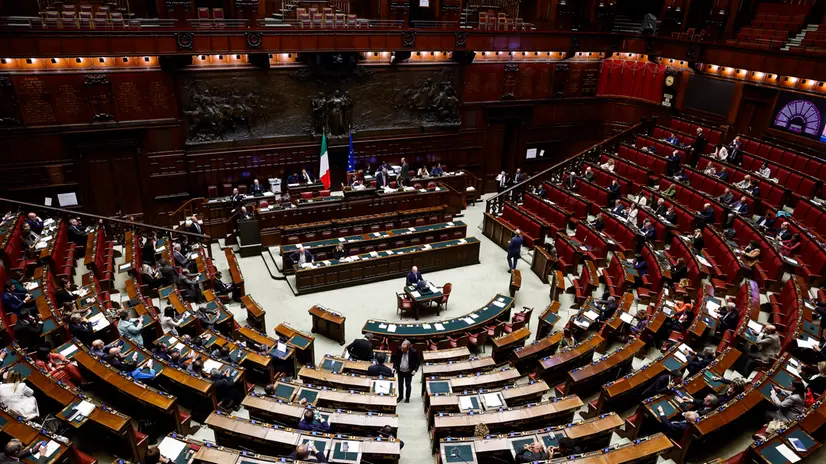 L’ aula alla Camera durante l’esame delle Disposizioni per la revisione dei servizi per i cittadini e le imprese all’estero, Roma, 14 ottobre 2025. ANSA/ANGELO CARCONI