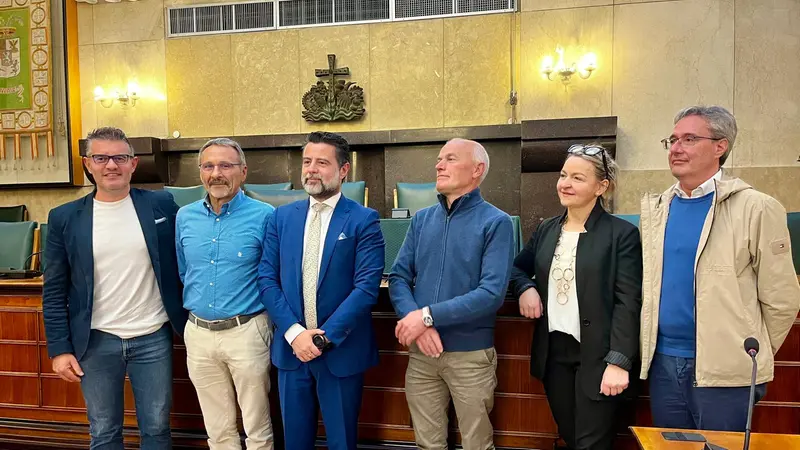 Da sinistra: Freddi, Apollonio, Moraschini, Flocchini, Zanini e Gentilini © www.giornaledibrescia.it