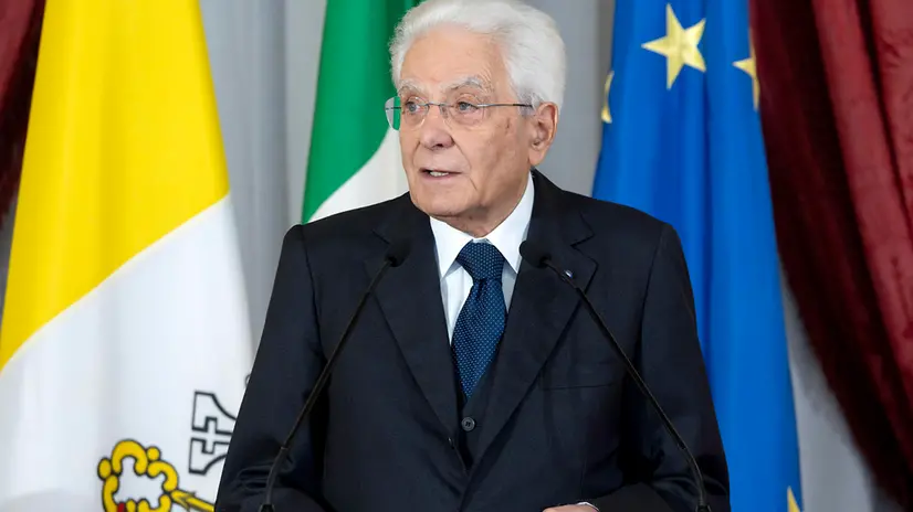 Roma - Il Presidente Sergio Mattarella rivolge il suo indirizzo di saluto in occasione dell'incontro con Sua Santità Leone XIV, oggi 14 ottobre 2025 (Foto di Paolo Giandotti - Ufficio per la Stampa e la Comunicazione della Presidenza della Repubblica)