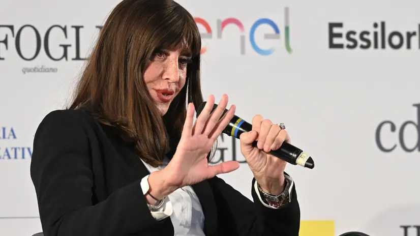 Anna Maia Bernini Ministro dell’Universita’ e ricerca durante la festa del quotidiano Il foglio diretto da Claudio Cerasa nel salone dei 500 in Palazzo Vecchio di Firenze Firenze 11 Ottobre 2025 ANSA/CLAUDIO GIOVANNINI