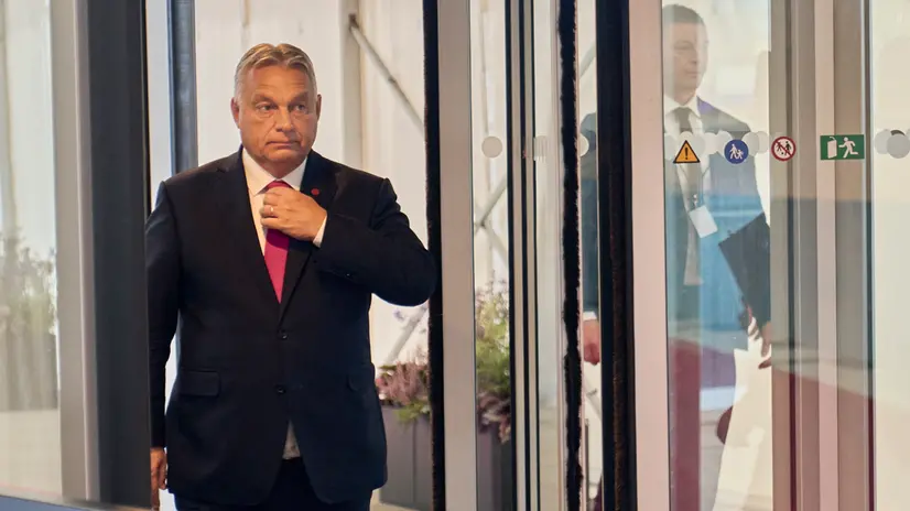 epa12423870 Hungary's Prime Minister Viktor Orban arrives for the 7th meeting of the European Political Community (EPC) in Copenhagen, Denmark, 02 October 2025. The summit, bringing together leaders from across the continent, will focus on defense and support for Ukraine, the security situation in Europe, including economic security and migration. EPA/THOMAS TRAASDAHL DENMARK OUT