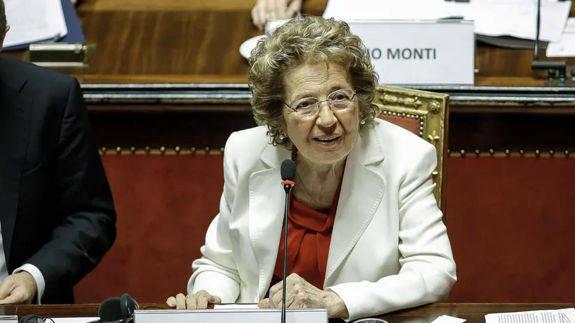 Creator of Erasmus program Sofia Corradi during the extraordinary Conference of Presidents of Parliaments of the European Union at Senate Hall as part of the 60th anniversary of the signing of the Treaty of Rome celebrations, in Rome, Italy, March 17, 2017. The Treaty of Rome was signed on 25 March 1957 at Campidoglio Palace in Rome by Belgium, France, Italy, Luxembourg, the Netherlands and West Germany to form the European Economic Community (ECC). ANSA/ GIUSEPPE LAMI