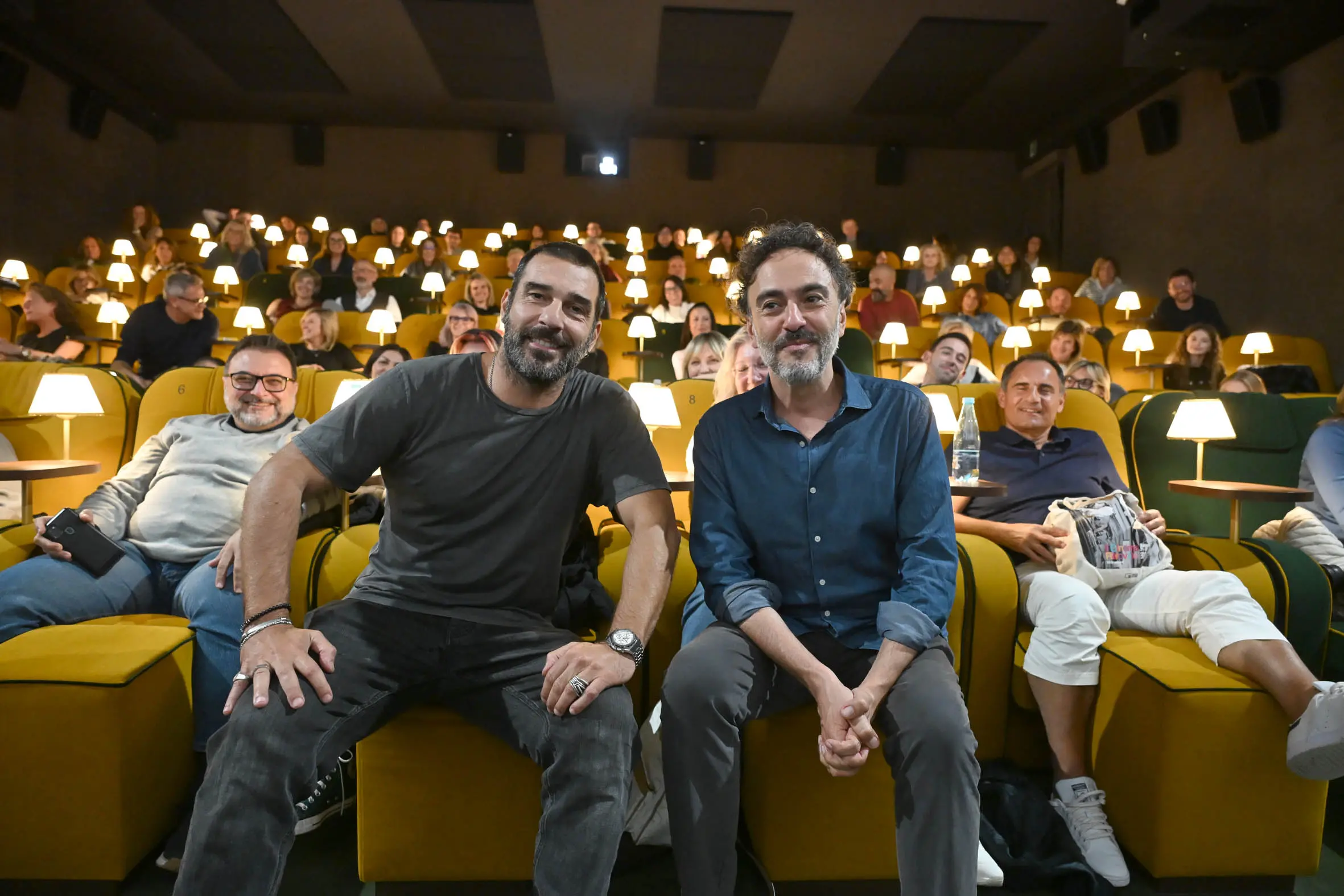 SPETTACOLI BRESCIA CINEMA MORETTO PRESENTAZIONE FILM -PER TE - CON INTERVENTO DI EDOARDO LEO E ALESSANDRO  ARONADIO NELLA FOTO  EDOARDO LEO E ALESSANDRO  ARONADIO 18/102025 newreporter©favretto 