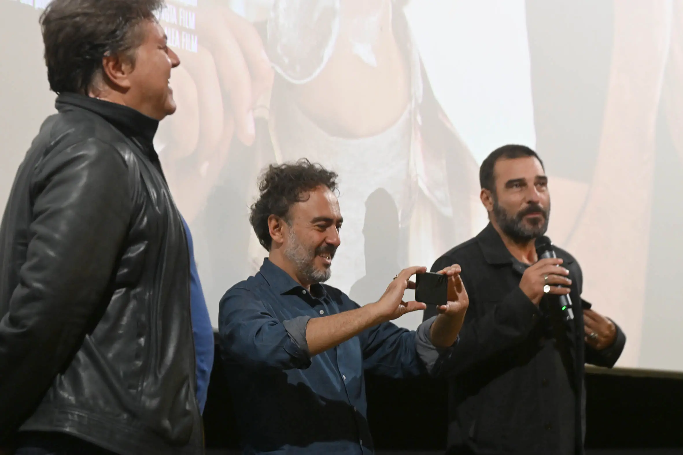 SPETTACOLI BRESCIA CINEMA MORETTO PRESENTAZIONE FILM -PER TE - CON INTERVENTO DI EDOARDO LEO E ALESSANDRO  ARONADIO NELLA FOTO  EDOARDO LEO E ALESSANDRO  ARONADIO 18/102025 newreporter©favretto 