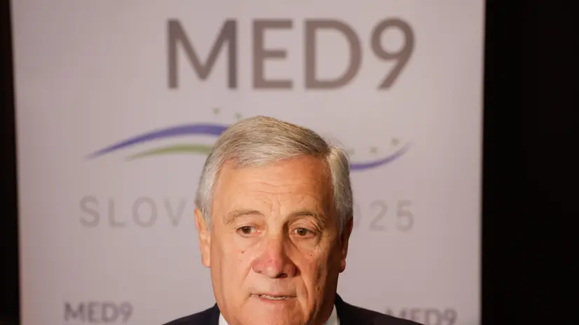 Italy's Minister for Foreign Affairs Antonio Tajani during the MED9 Leaders’ Summit at Kempinski Palace, in Portoroz, Slovenia, 20 October 2025. ANSA/GIUSEPPE LAMI The EU-Med9 meeting brings together the leaders or representatives of Spain, Portugal, France, Italy, Greece, Malta, Cyprus, Slovenia and Croatia