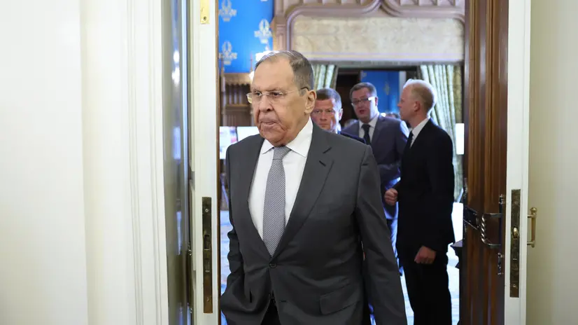 epa12397483 Russian Foreign Minister Sergey Lavrov arrives for a signing ceremony of cooperation agreements between Nicaragua and Russian-controlled regions of Ukraine, including the Donetsk People's Republic, Luhansk People's Republic, the Zaporizhia and Kherson regions, and the city of Sevastopol, in Moscow, Russia, 22 September 2025. EPA/EVGENIA NOVOZHENINA / REUTERS POOL MANDATORY CREDIT