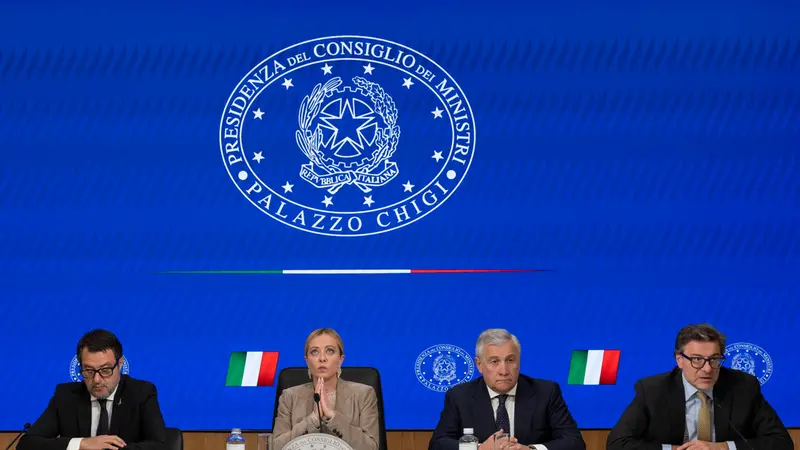 Salvini, Meloni, Tajani e Giorgetti - Foto Ansa © www.giornaledibrescia.it