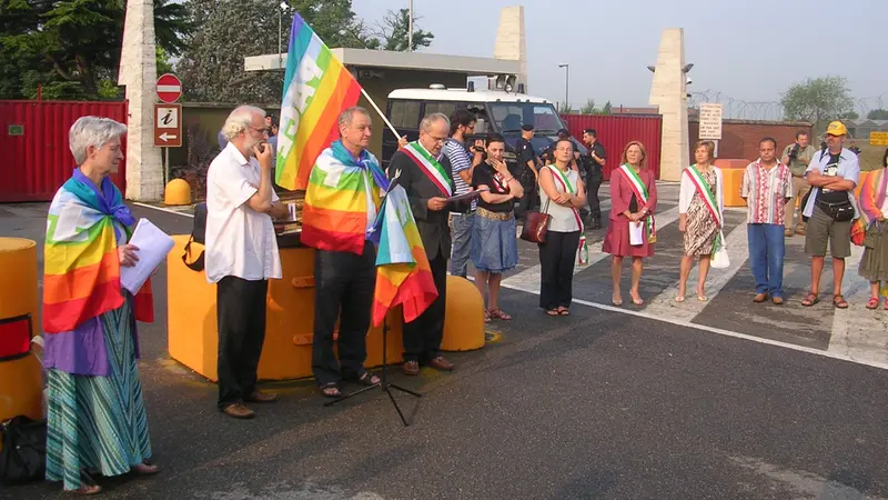 Una manifestazione di pacifisti