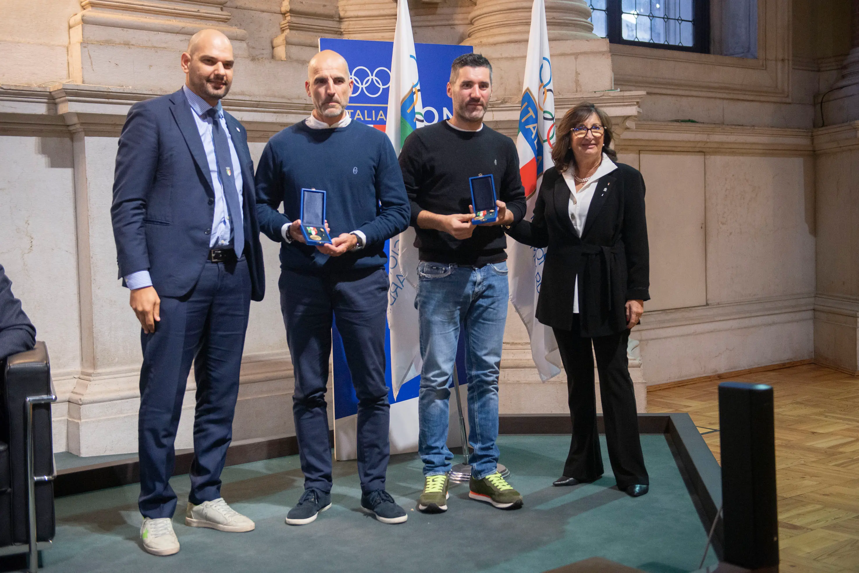 SPORT BRESCIA PALAZZO LOGGIA SALONE VANVITELLIANO CERIMONIA DI CONSEGNA ONORIFICENZE CONI 2023 NELLA FOTO PREMIAZIONI 21-10-2025 PIERPAOLO PAPETTI AGENZIA NEWREPORTER