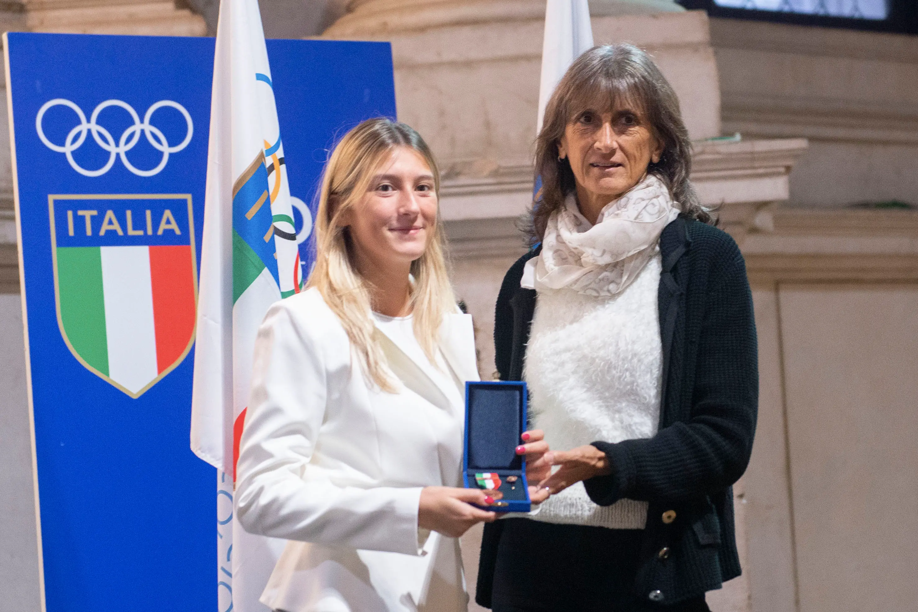 SPORT BRESCIA PALAZZO LOGGIA SALONE VANVITELLIANO CERIMONIA DI CONSEGNA ONORIFICENZE CONI 2023 NELLA FOTO PREMIAZIONI 21-10-2025 PIERPAOLO PAPETTI AGENZIA NEWREPORTER