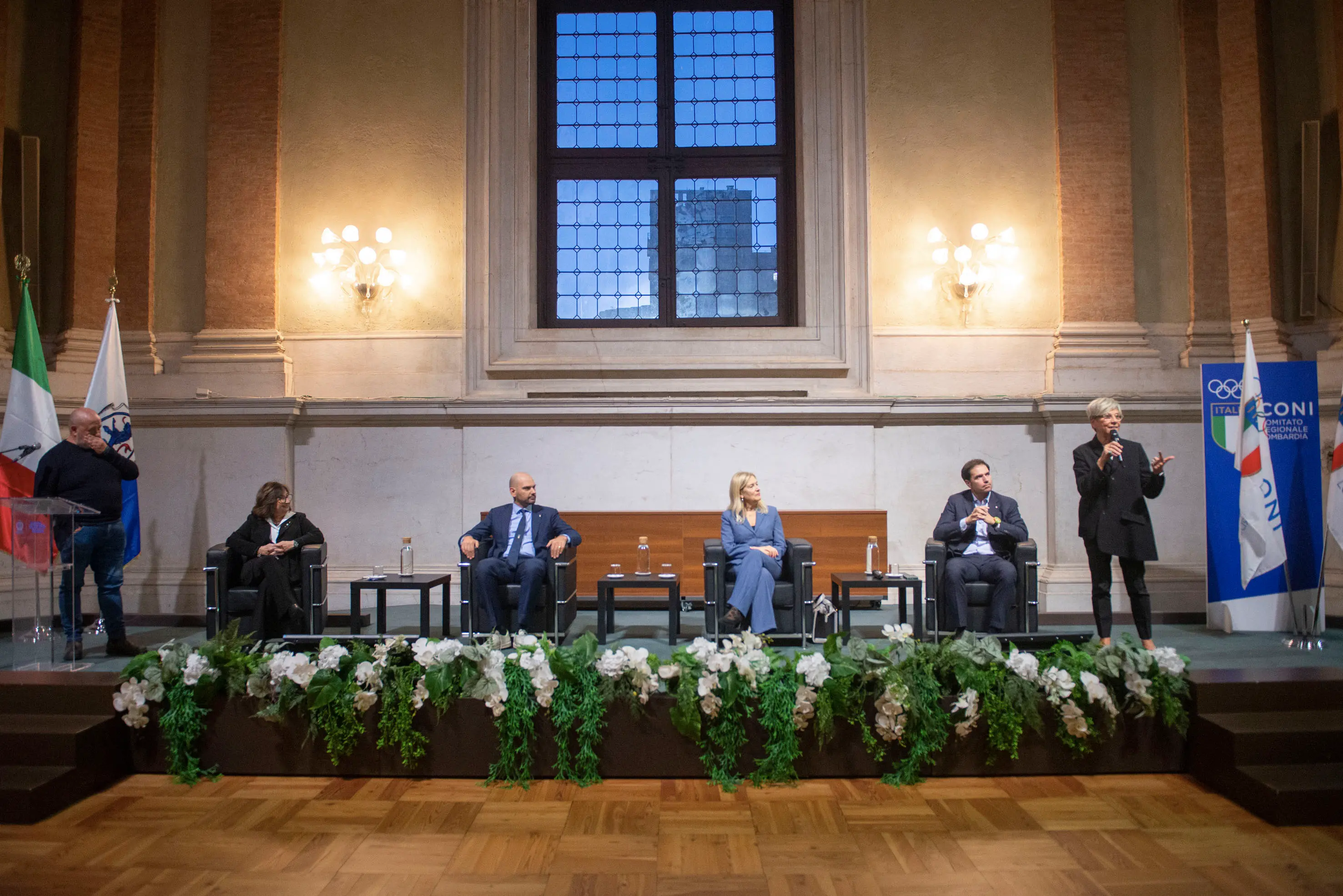 SPORT BRESCIA PALAZZO LOGGIA SALONE VANVITELLIANO CERIMONIA DI CONSEGNA ONORIFICENZE CONI 2023 NELLA FOTO 21-10-2025 PIERPAOLO PAPETTI AGENZIA NEWREPORTER