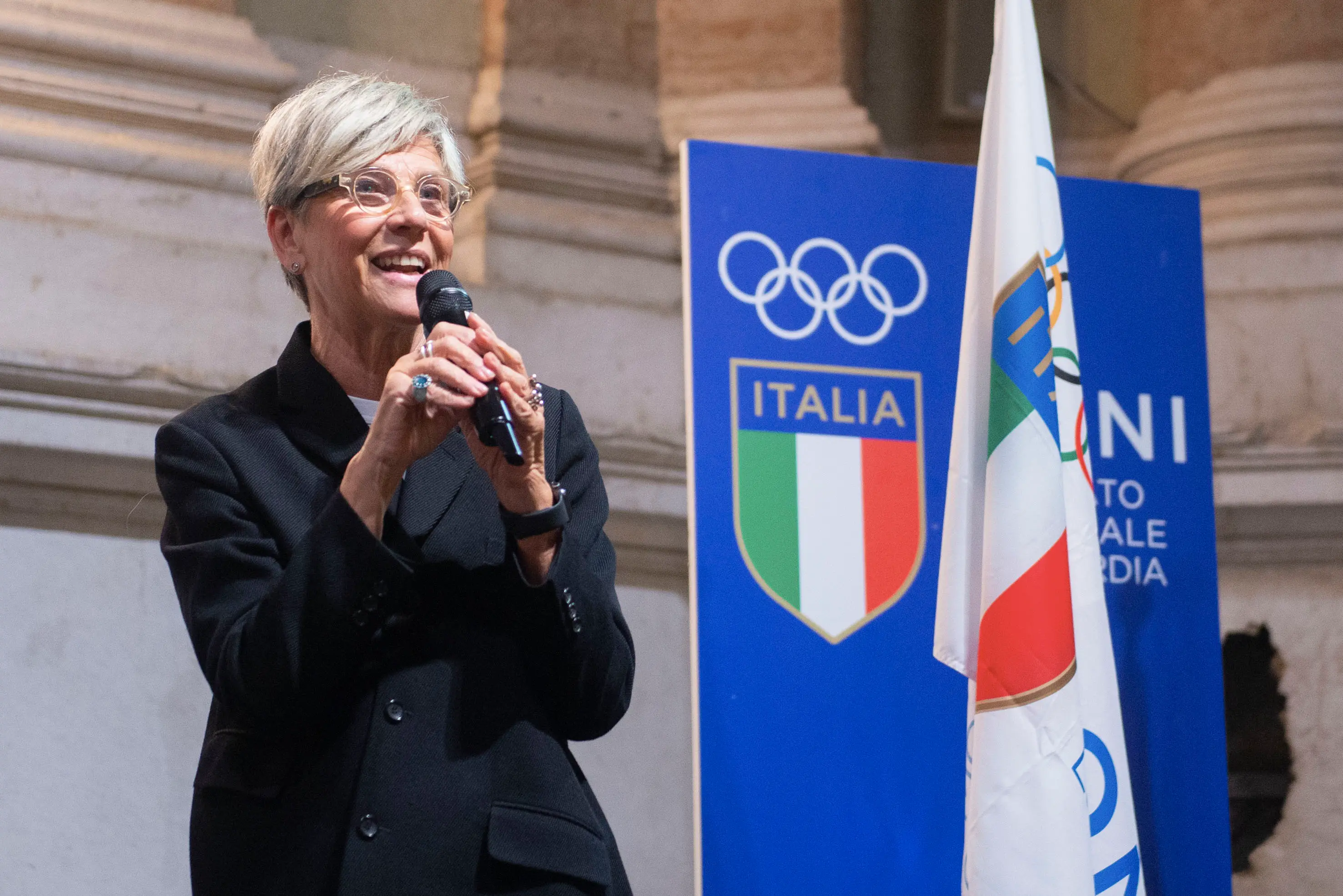 SPORT BRESCIA PALAZZO LOGGIA SALONE VANVITELLIANO CERIMONIA DI CONSEGNA ONORIFICENZE CONI 2023 NELLA FOTO LAURA CASTELLETTI 21-10-2025 PIERPAOLO PAPETTI AGENZIA NEWREPORTER