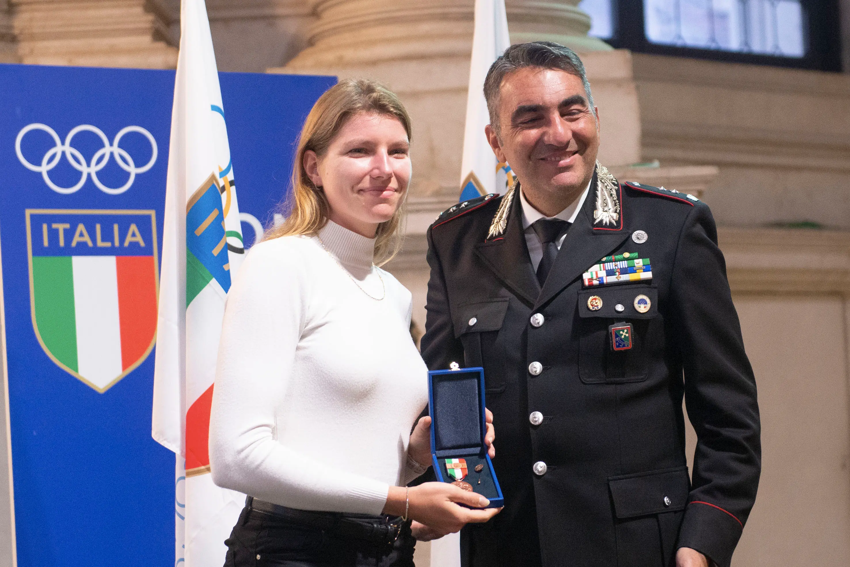 SPORT BRESCIA PALAZZO LOGGIA SALONE VANVITELLIANO CERIMONIA DI CONSEGNA ONORIFICENZE CONI 2023 NELLA FOTO PREMIAZIONI 21-10-2025 PIERPAOLO PAPETTI AGENZIA NEWREPORTER