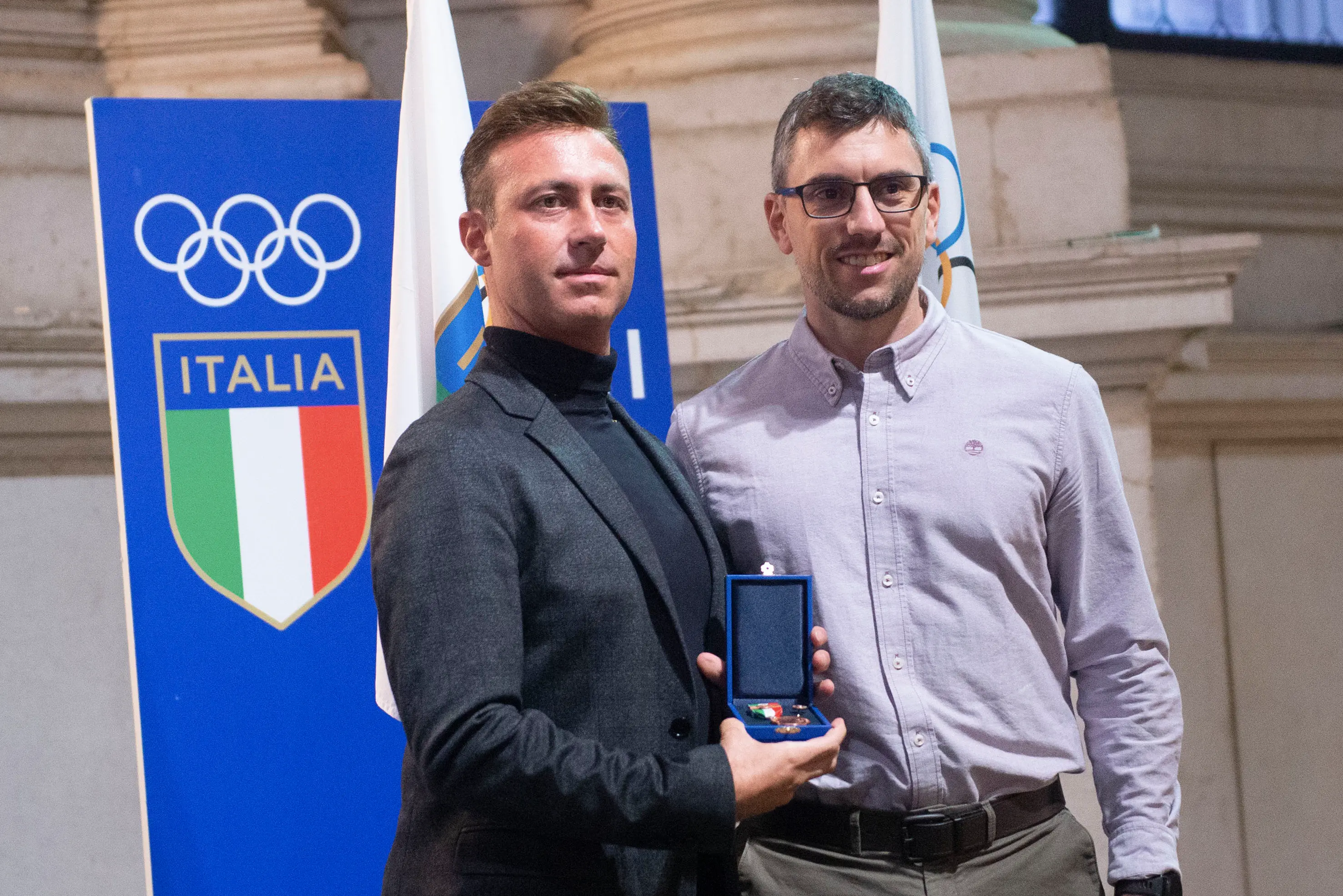 SPORT BRESCIA PALAZZO LOGGIA SALONE VANVITELLIANO CERIMONIA DI CONSEGNA ONORIFICENZE CONI 2023 NELLA FOTO PREMIAZIONI 21-10-2025 PIERPAOLO PAPETTI AGENZIA NEWREPORTER
