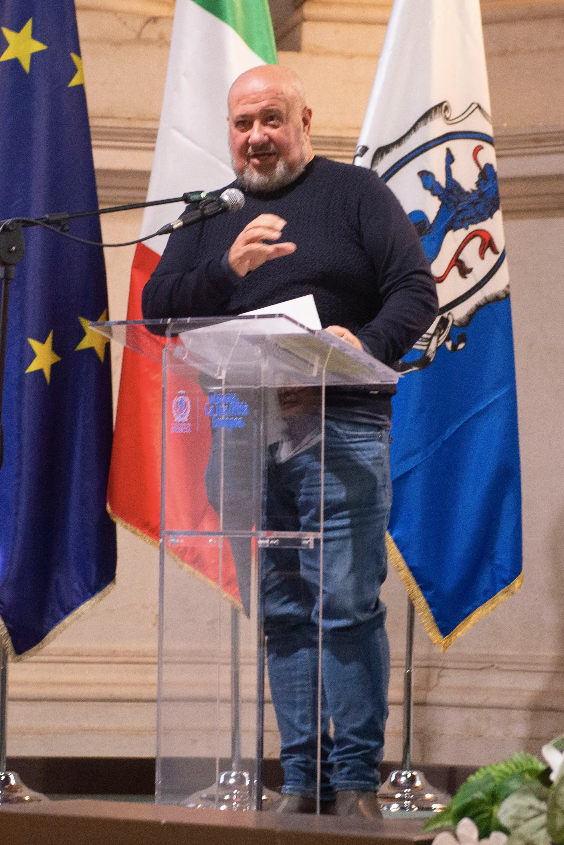SPORT BRESCIA PALAZZO LOGGIA SALONE VANVITELLIANO CERIMONIA DI CONSEGNA ONORIFICENZE CONI 2023 NELLA FOTO FOLCO DONATI 21-10-2025 PIERPAOLO PAPETTI AGENZIA NEWREPORTER
