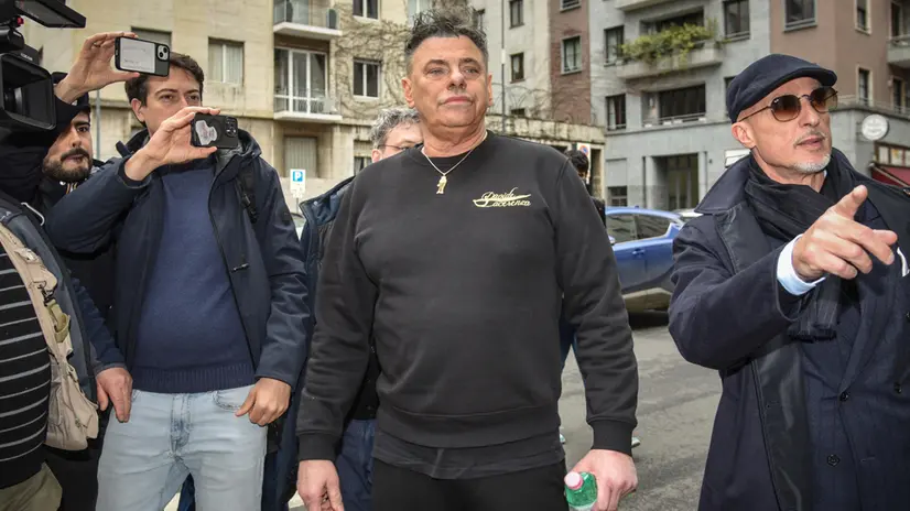 Davide Lacerenza arriva in tribunale per l’interrogatorio di garanzia, Milano 11 Marzo 2025 ANSA/MATTEO CORNER