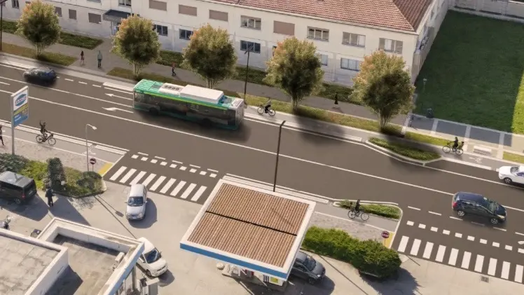 Un rendering di via Milano
