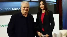 Iginio Massari con la figlia Debora, Iniziativa Impresa Vincenti di Intesa Sanpaolo, Brescia 16 novembre 2022. Ansa Filippo Venezia