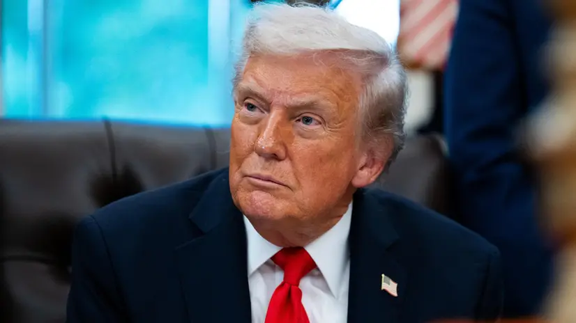 epa12471538 US President Donald Trump looks on during a Diwali celebration in the Oval Office of the White House in Washington, DC, USA, 21 October 2025. EPA/ALLISON ROBBERT / POOL