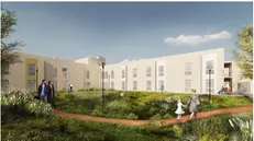 Un'elaborazione grafica del futuro ospedale di comunità