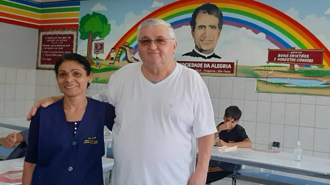 Don Giacomo Begni a Itaquera, in Brasile