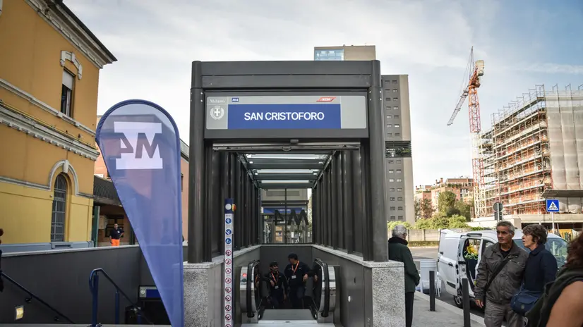 Inaugurazione della linea metropolitana M4 alla stazione di San Cristoforo, Milano 12 Ottobre 2024 ANSA/MATTEO CORNER NPK