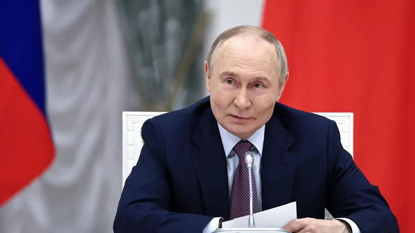 epa12475529 Russian President Vladimir Putin attends a meeting of the Presidential Council for the Implementation of State Demographic and Family Policy in Moscow, Russia, 23 October 2025. EPA/MIKHAIL TERESHCHENKO/SPUTNIK/KREMLIN POOL MANDATORY CREDIT