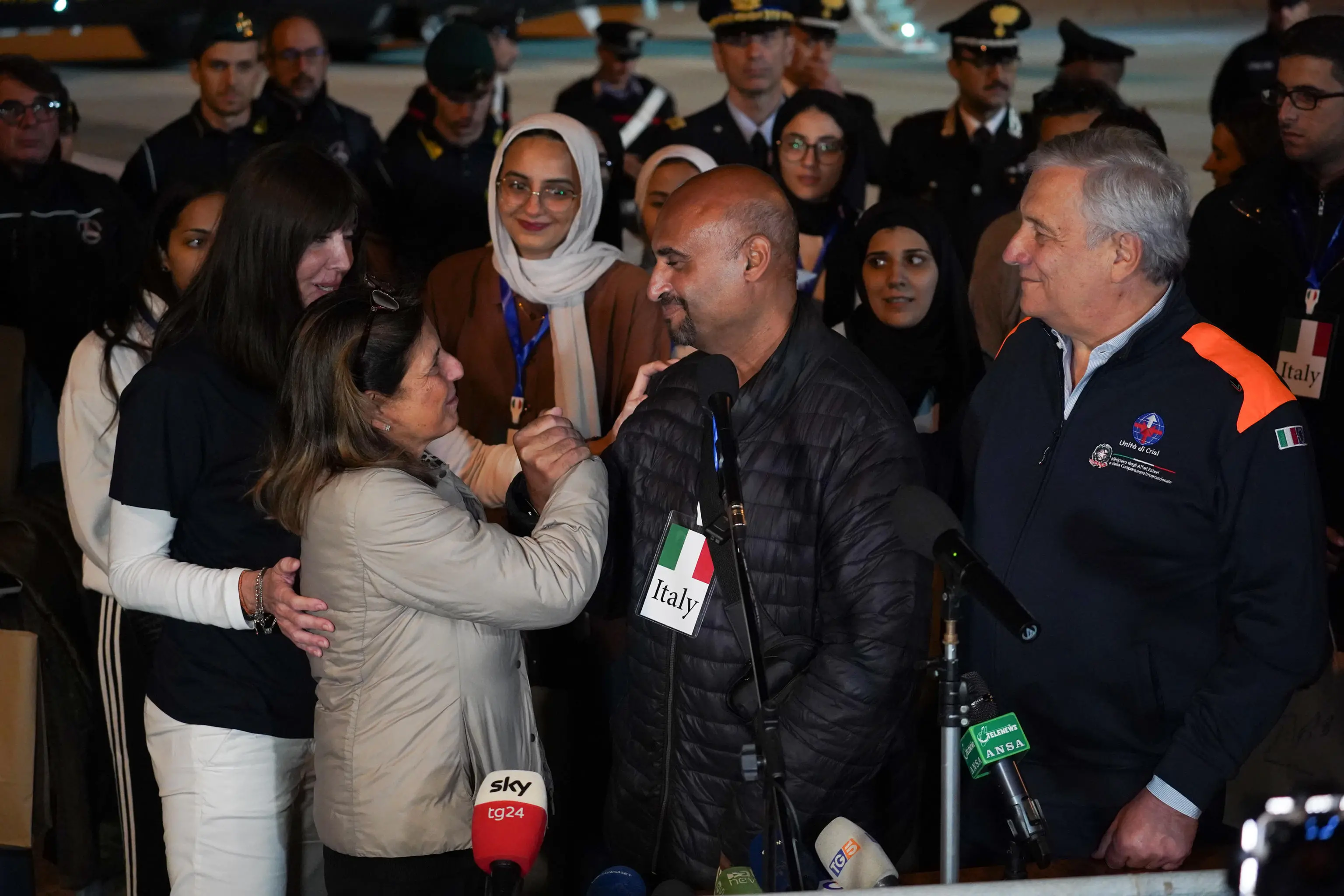 A Ciampino l'arrivo degli studenti universitari palestinesi