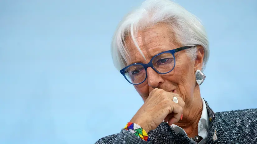 epa12458594 Christine Lagarde, President of the European Central Bank during a seminar named a ‘Debate on the Global Economy: Shaping Economic Policies Amid a Shifting Global Landscape’ at the World Bank Group-IMF 2025 Annual Meetings in Washington, DC, USA, 16 October 2025. The 2025 IMF and World Bank Annual Meetings run from 13 to 18 October in Washington, DC. EPA/WILL OLIVER